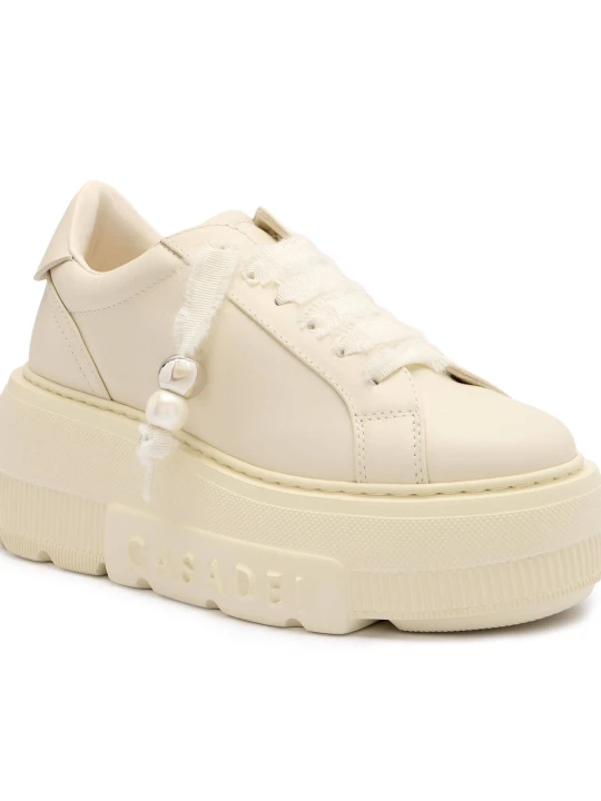 Zdjęcie produktu Casadei Skórzane sneakersy Nexus beżowy