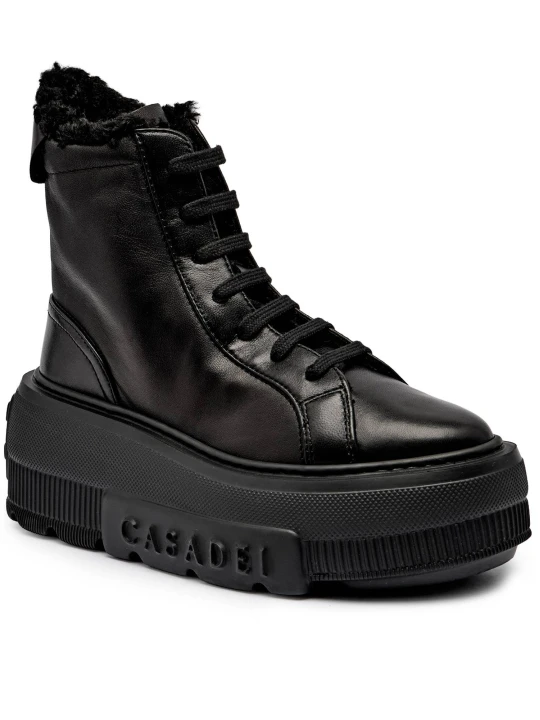 Zdjęcie produktu Casadei Skórzane sneakersy Nexus Aplsenales | z dodatkiem wełny czarny