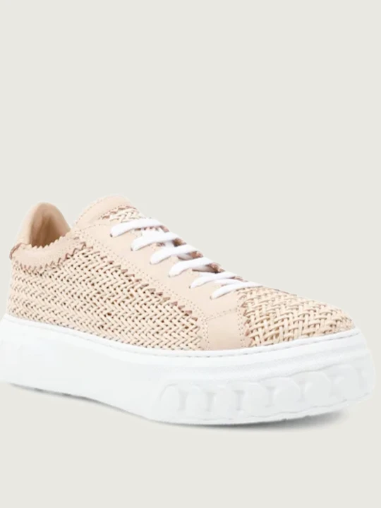 Zdjęcie produktu Casadei Skórzane trampki HANOI beżowy