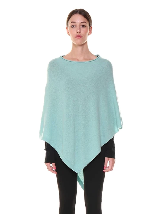 Zdjęcie produktu Cashmere95 Ponczo w kolorze miętowym rozmiar: onesize