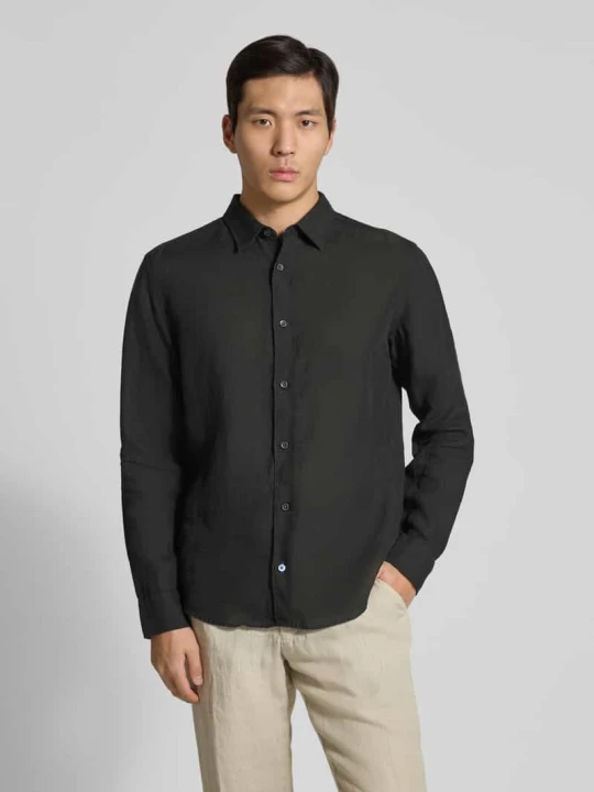 Zdjęcie produktu Casual Fit koszula casual z lnu OLYMP Level 5 Czarny