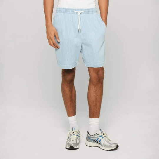 Zdjęcie produktu Casual Pinstriped Resort Denim Shorts Urban Classics niebieski