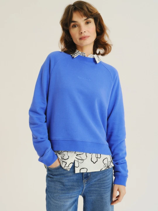 Zdjęcie produktu Casualowa bluza w chabrowym odcieniu niebieskiego Greenpoint
