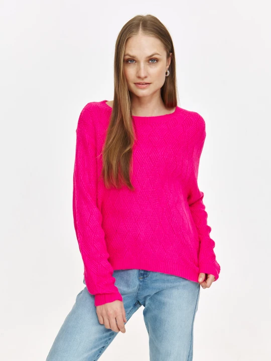 Zdjęcie produktu Casualowy sweter w różowym kolorze TOP SECRET