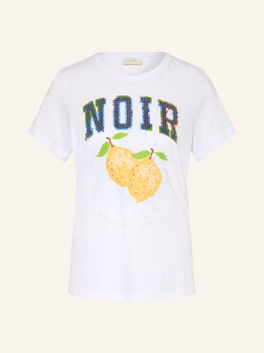 Zdjęcie produktu Catnoir T-Shirt Z Obszyciem Ozdobnymi Kamykami weiss biały