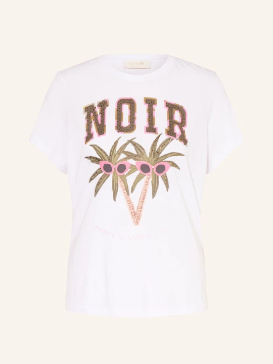 Zdjęcie produktu Catnoir T-Shirt Z Obszyciem Ozdobnymi Kamykami weiss biały