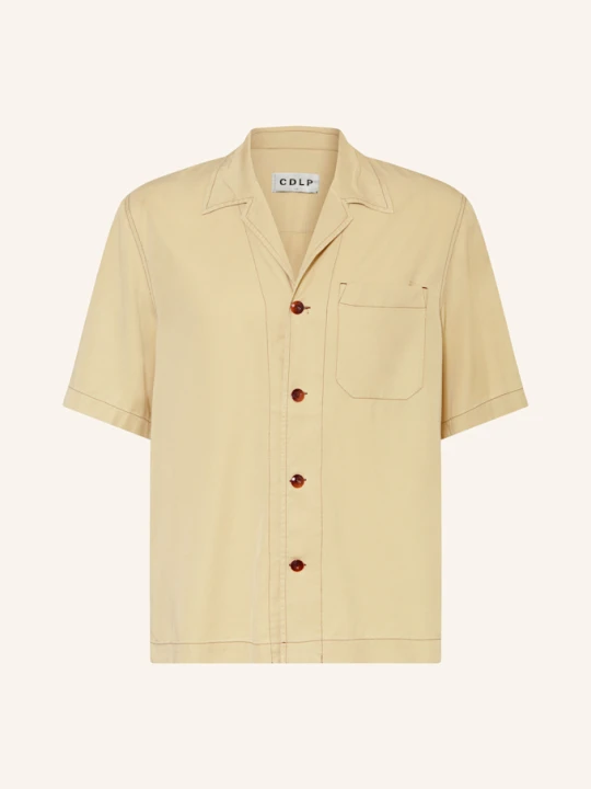 Zdjęcie produktu Cdlp Koszula Z Klapami Comfort Fit beige JASNOZIELONY