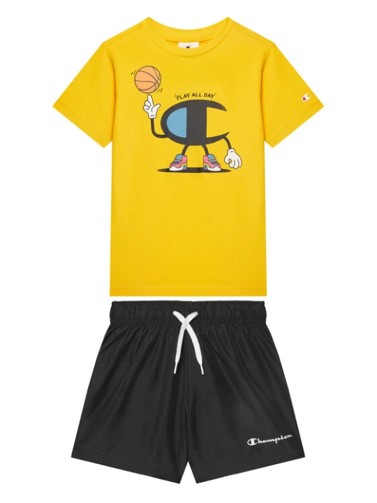Zdjęcie produktu Champion Komplet t-shirt i spodenki 307062 Żółty Regular Fit