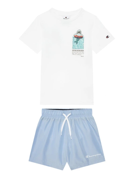 Zdjęcie produktu Champion Komplet t-shirt i spodenki 307063 Niebieski Regular Fit