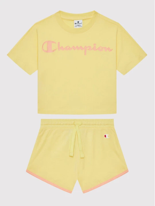 Zdjęcie produktu Champion Komplet t-shirt i szorty sportowe 404319 Żółty Custom Fit