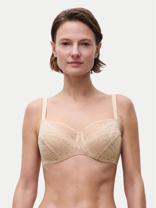 Zdjęcie produktu Chantelle Biustonosz z fiszbiną Floral Touch C94210 Beżowy
