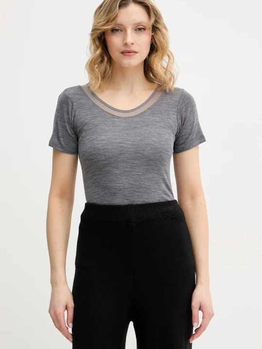 Zdjęcie produktu Chantelle T-shirt basic damski wełniany Juliana szary