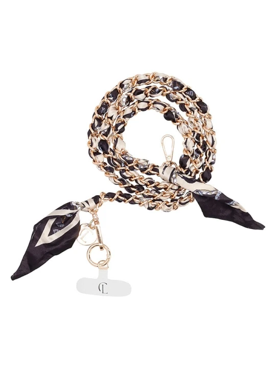Zdjęcie produktu Charm Pasek "La tour Eiffel" w kolorze złoto-czarno-beżowym do torebki rozmiar: onesize