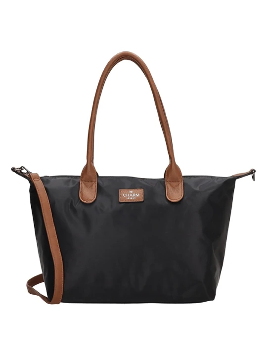 Zdjęcie produktu Charm Shopper bag "Buckingham" w kolorze czarnym - 42 x 25 x 15 cm rozmiar: onesize