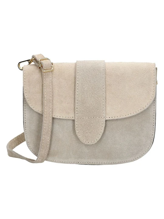 Zdjęcie produktu Charm Skórzana torebka w kolorze beżowym - 21 x 16 x 6 cm rozmiar: onesize