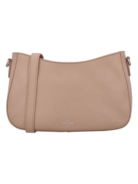 Zdjęcie produktu Charm Skórzana torebka w kolorze beżowym - 27 x 16 x 7 cm rozmiar: onesize