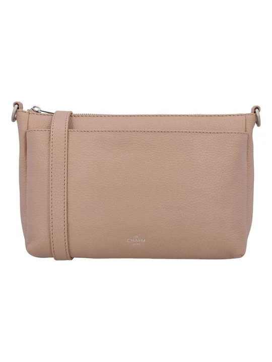 Zdjęcie produktu Charm Skórzana torebka w kolorze beżowym - 28 x 17 x 7 cm rozmiar: onesize