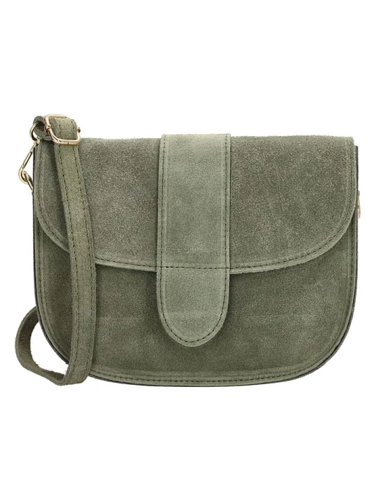 Zdjęcie produktu Charm Skórzana torebka w kolorze khaki - 21 x 16 x 6 cm rozmiar: onesize