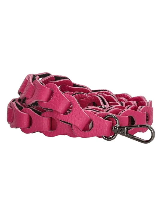 Zdjęcie produktu Charm Skórzany pasek w kolorze różowym do torebki - 135 x 2 cm rozmiar: onesize
