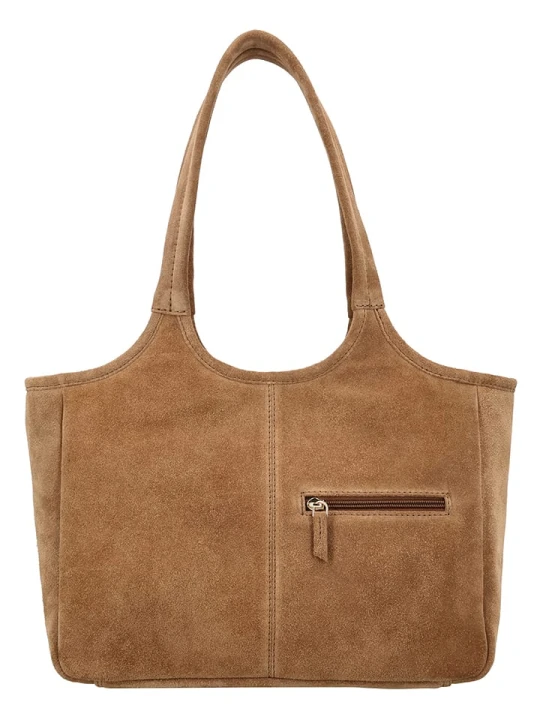 Zdjęcie produktu Charm Skórzany shopper bag "Sevilla" w kolorze jasnobrązowym - 40 x 24 x 10 cm rozmiar: onesize