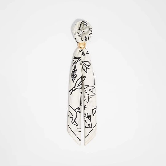 Zdjęcie produktu Charm torebka chusta motywy Sketch BIMBA Y LOLA OFF WHITE