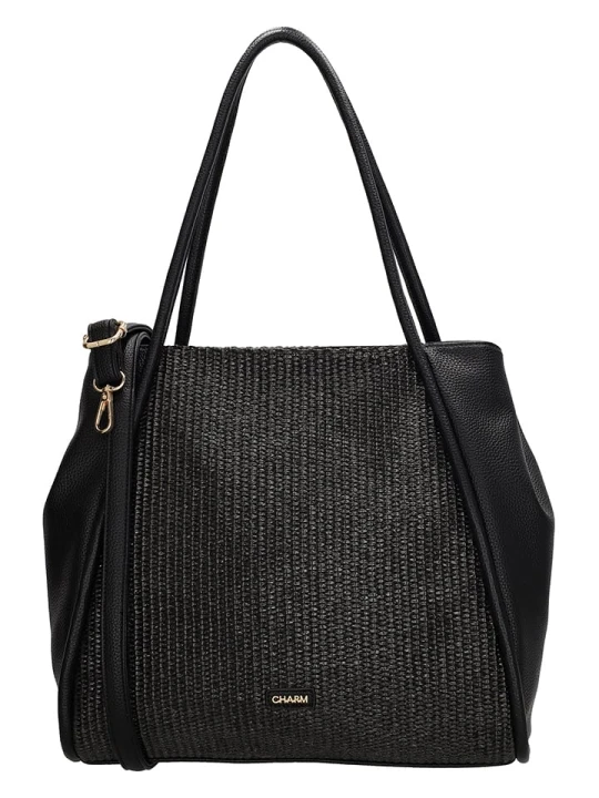 Zdjęcie produktu Charm Torebka "Paris" w kolorze czarnym - 34, 5 x 30 x 14 cm rozmiar: onesize