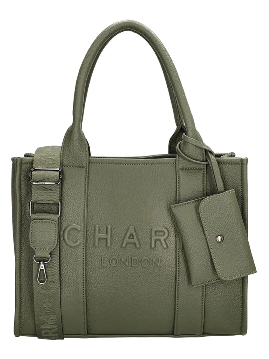 Zdjęcie produktu Charm Torebka "Serie Bond" w kolorze oliwkowym - 34 x 27 x 15 cm rozmiar: onesize