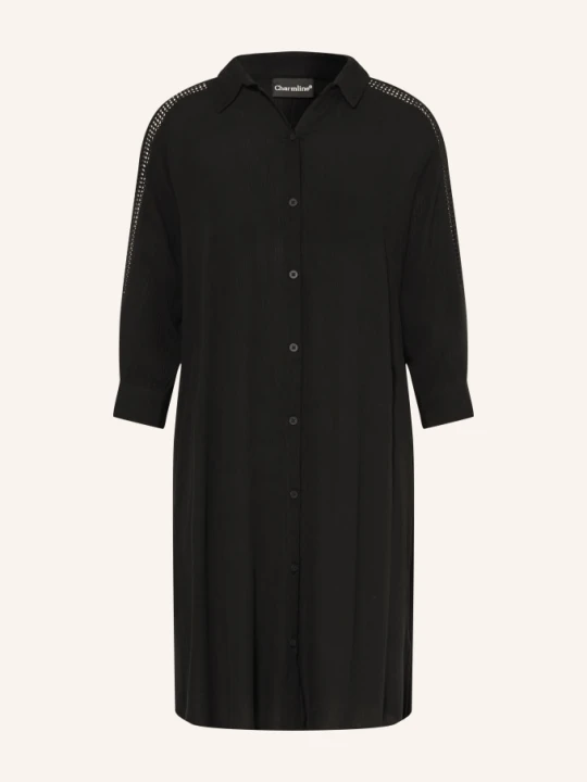 Zdjęcie produktu Charmline Sukienka Plażowa Caftan Z Koronką I Rękawami 3 / 4 schwarz CZARNY