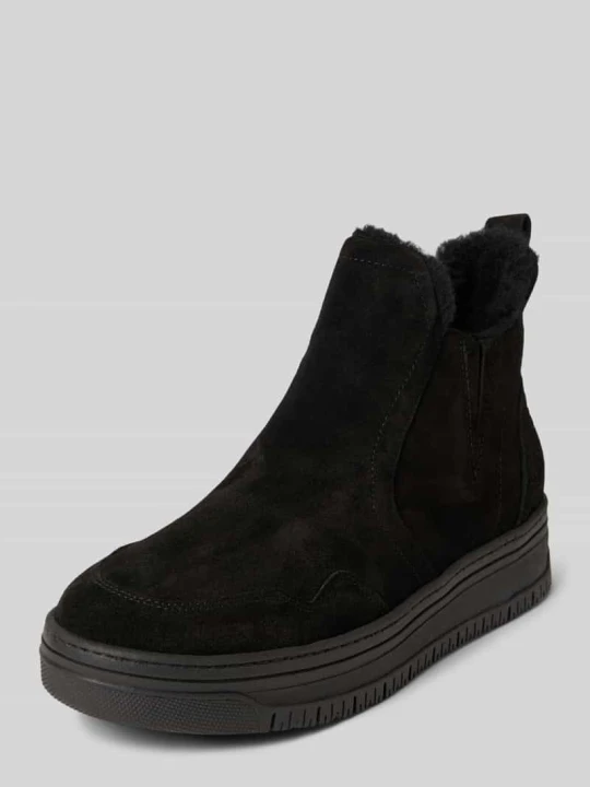 Zdjęcie produktu Chelsea boots z czystej skóry Tamaris Czarny
