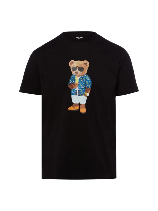 Zdjęcie produktu Chill Pill Koszulka - Champagne Bear Mężczyźni Bawełna (100%) czarny