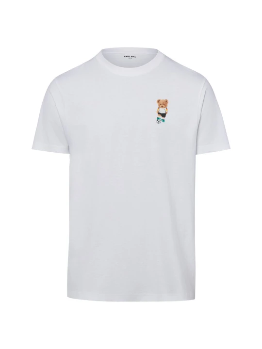 Zdjęcie produktu Chill Pill Koszulka - Football Bear Mężczyźni Bawełna (100%) biały