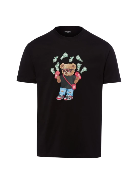 Zdjęcie produktu Chill Pill Koszulka - Money Gun Bear Mężczyźni Bawełna (100%) czarny