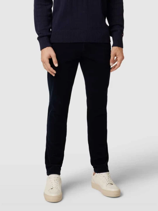 Zdjęcie produktu Chino z imitacji sztruksu model ‘BLEECKER’ Tommy Hilfiger Granatowy