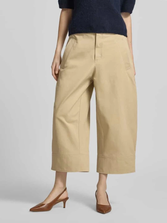 Zdjęcie produktu Chinos o kroju loose fit z czystej bawełny model 'Tikkara' Boss Beżowy