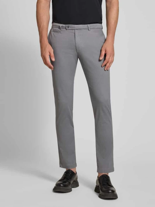 Zdjęcie produktu Chinos o kroju slim fit z mieszanki bawełny Bugatti Jasnoszary