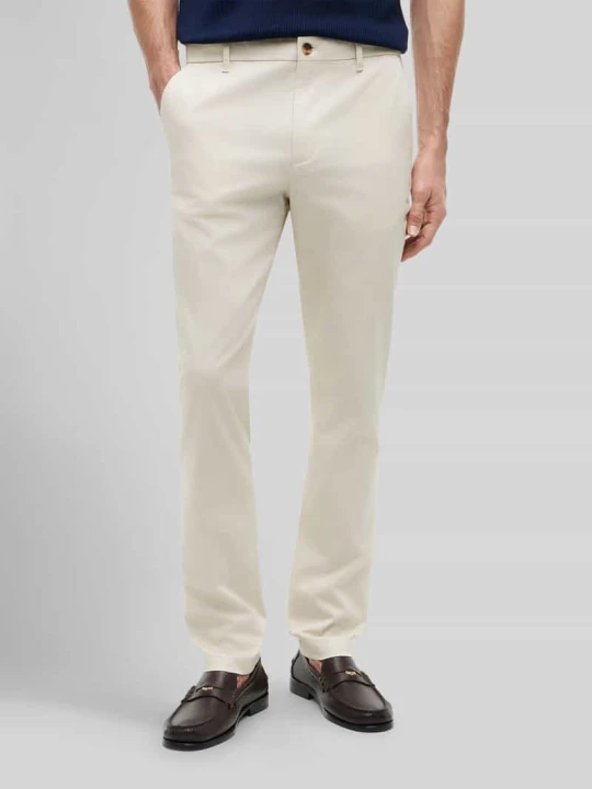 Zdjęcie produktu Chinos o kroju slim fit z mieszanki bawełny model 'BLEECKER' Tommy Hilfiger Beżowy
