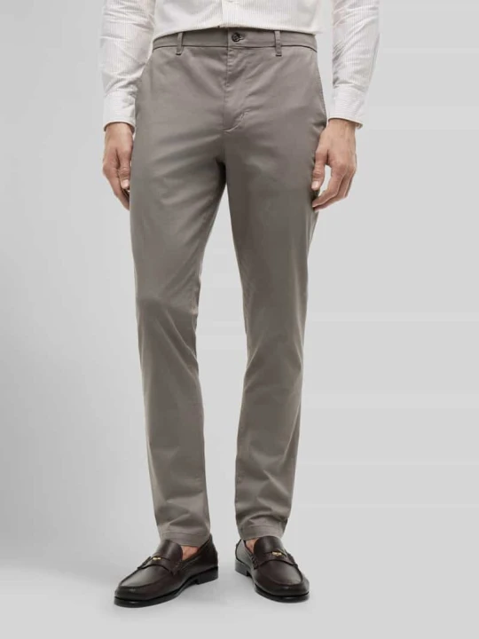 Zdjęcie produktu Chinos o kroju slim fit z mieszanki bawełny model 'BLEECKER' Tommy Hilfiger Jasnoszary