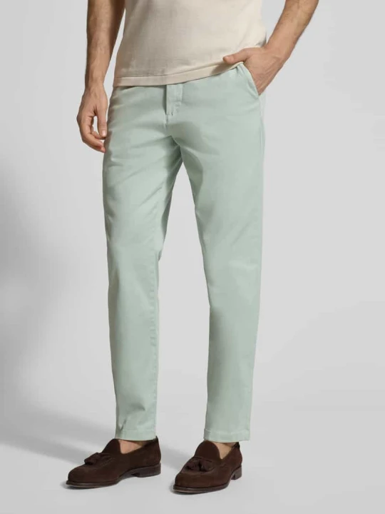 Zdjęcie produktu Chinosy o kroju slim fit z mieszanki bawełny Selected Miętowy