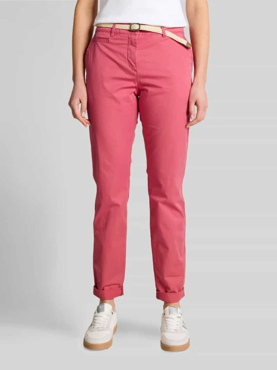 Zdjęcie produktu Chinos o kroju slim fit z mieszanki bawełny Tom Tailor Mocnoróżowy