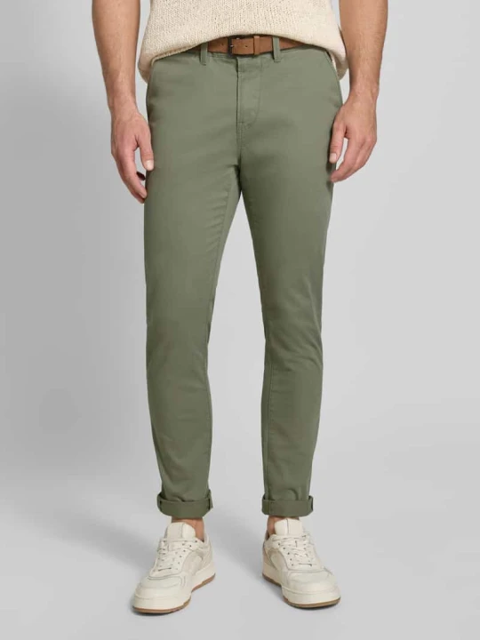 Zdjęcie produktu Chinos o kroju slim fit z mieszanki bawełny Tom Tailor Oliwkowy