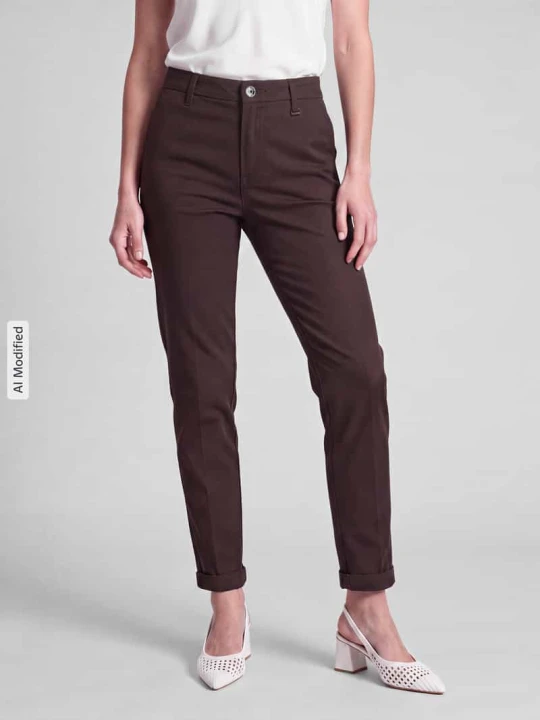 Zdjęcie produktu Chinos o kroju straight fit z mieszanki bawełny MAC Ciemnobrązowy