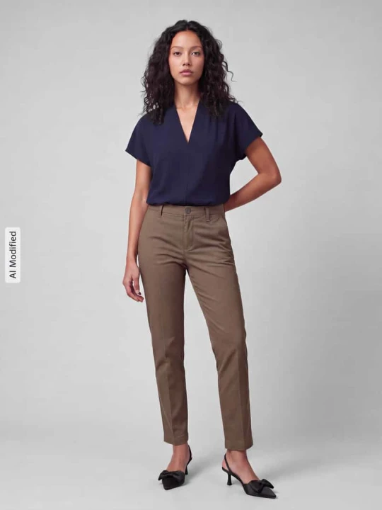 Zdjęcie produktu Chinos o kroju straight fit z mieszanki bawełny MAC Oliwkowy
