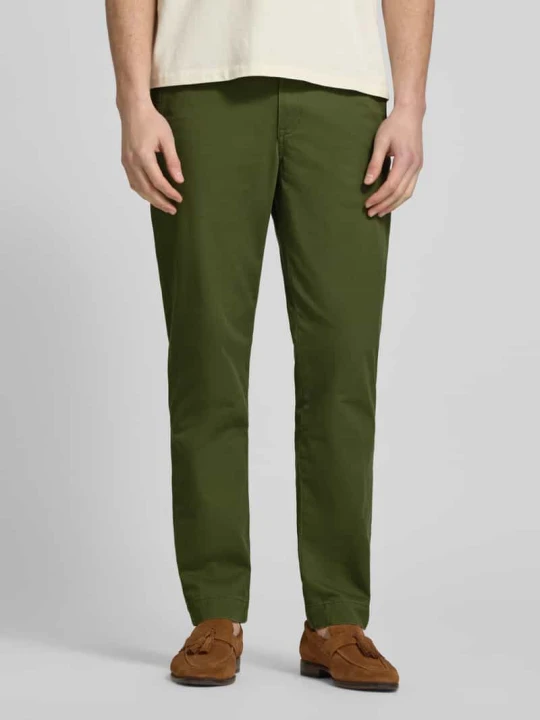 Zdjęcie produktu Chinos o kroju straight fit z mieszanki bawełny Polo Ralph Lauren Oliwkowy