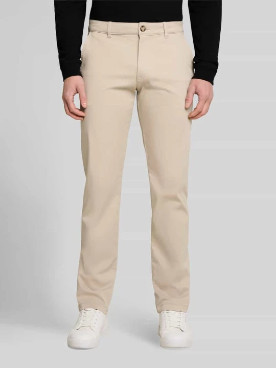 Zdjęcie produktu Chinos o kroju straight fit z mieszanki bawełny Tom Tailor Beżowy