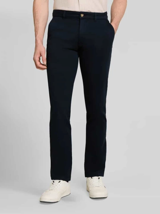 Zdjęcie produktu Chinos o kroju straight fit z mieszanki bawełny Tom Tailor Granatowy