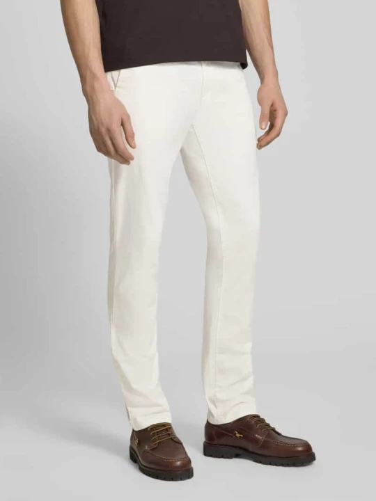 Zdjęcie produktu Chinos o kroju slim fit z mieszanki bawełny Boss Biały