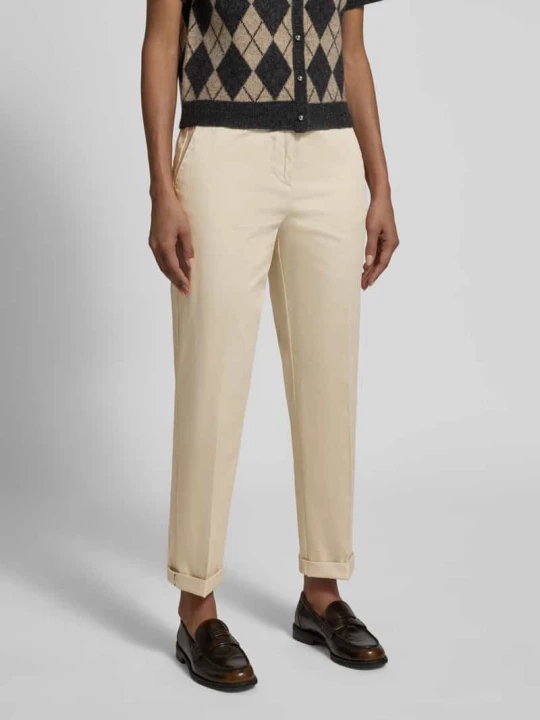 Zdjęcie produktu Chinos z satyny bawełnianej, krój slim fit s.Oliver Beżowy