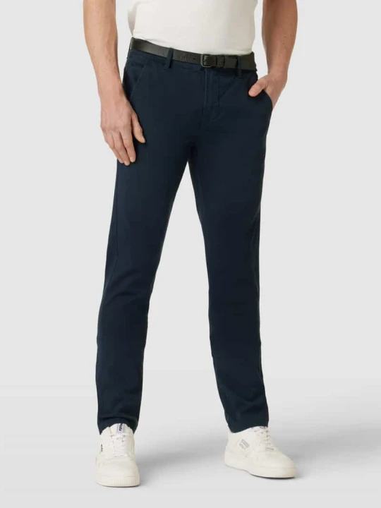 Zdjęcie produktu Chino w kroju regular fit z paskiem lindbergh Granatowy