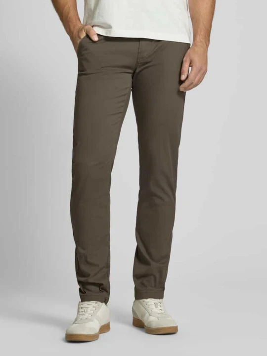 Zdjęcie produktu Chino w kroju regular fit z paskiem lindbergh Oliwkowy
