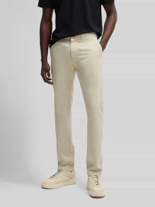 Zdjęcie produktu Chinosy z mieszanka bawełny model 'CHINO Regular 1' Boss Beżowy